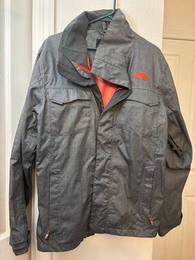 North face hooded jacket hyvent double layer zippered coat